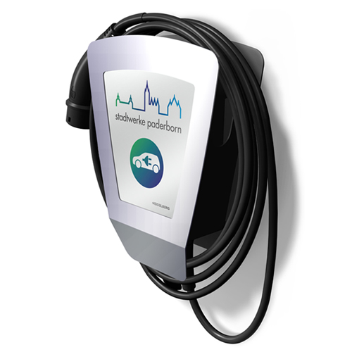 Wallbox mit dem Stadtwerke Paderborn Logo