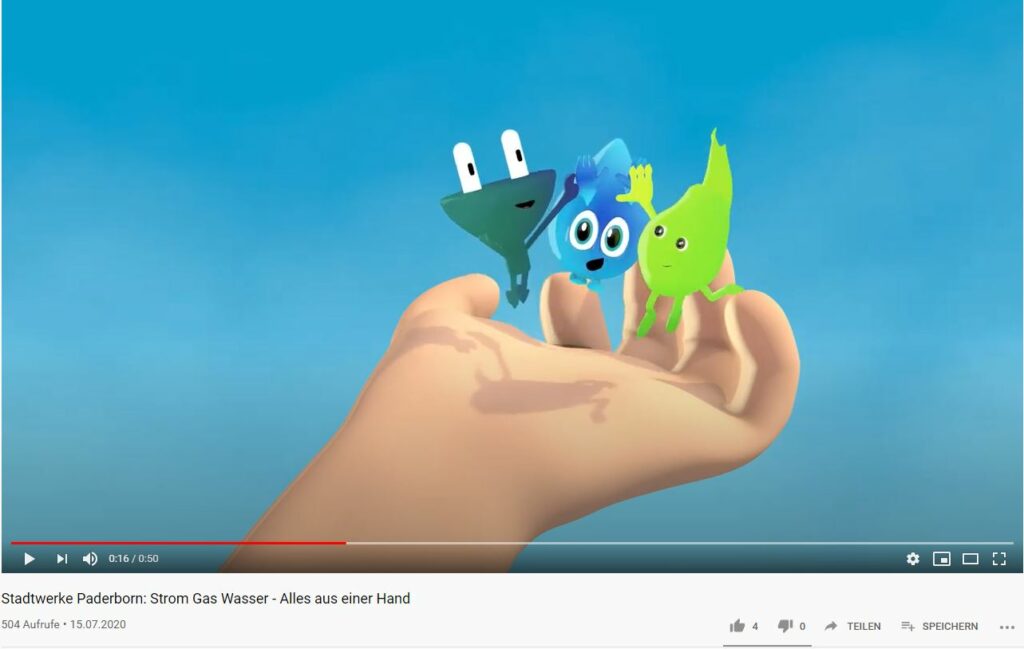 Youtube Screenshot Picto Strom, Erdgas und Trinkwasser