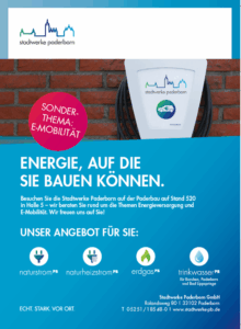 Info zum Sonderthema E-Mobilität auf der Paderbau